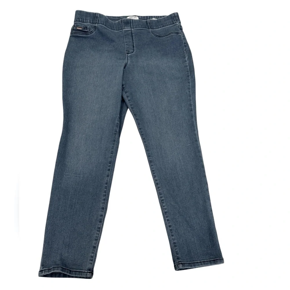 Nine West Jeans High Waist Pull On Crop Jeans 14 - Picture 3 of 10